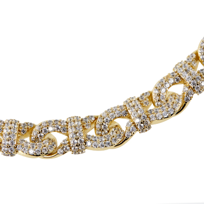 LO - Pavé Infinity Link Collar Necklace alternate image
