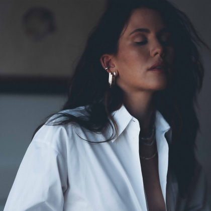 RUE – Pavé Rectangle Hoop Earrings alternate image