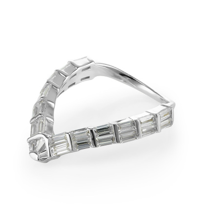 GAIA - V Shaped Baguette Ring alternate image