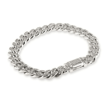 SELENA – Pave Cuban Link Bracelet alternate image