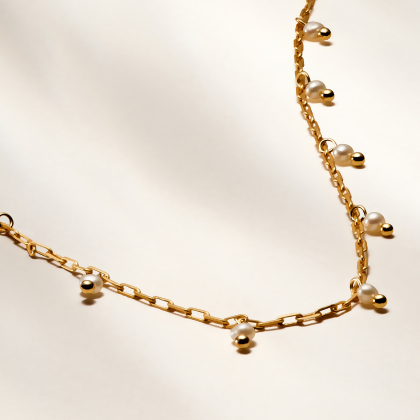 ELLIS – Micro Pearl Link Chain alternate image