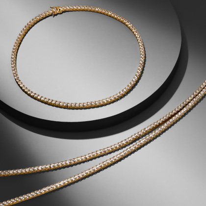 CANDICE - Simulated Diamond Tennis Necklace alternate image