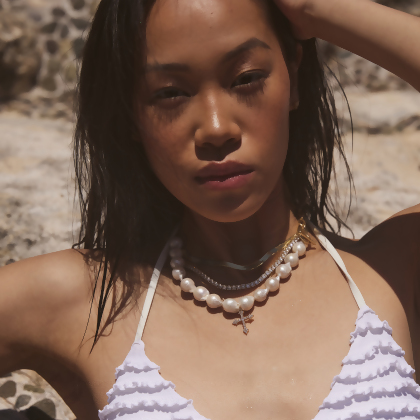 JANE – Freshwater Pearl and Paperclip Necklace alternate image