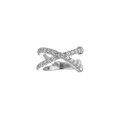 LUNA - X Pave Ear Cuff 