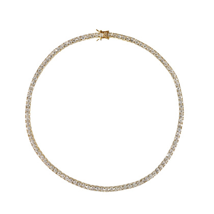 CANDICE - Simulated Diamond Tennis Necklace alternate image