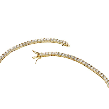 CANDICE - Simulated Diamond Tennis Necklace alternate image