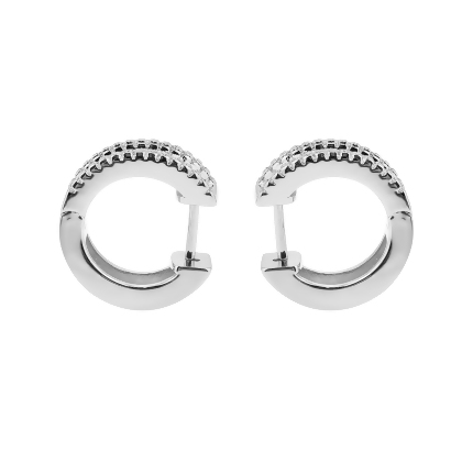 OPHELIA – Baguette Channel Set Huggie Earrings alternate image
