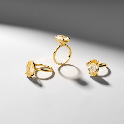 SIMONE – Yellow Diamond Simulant Ring alternate image
