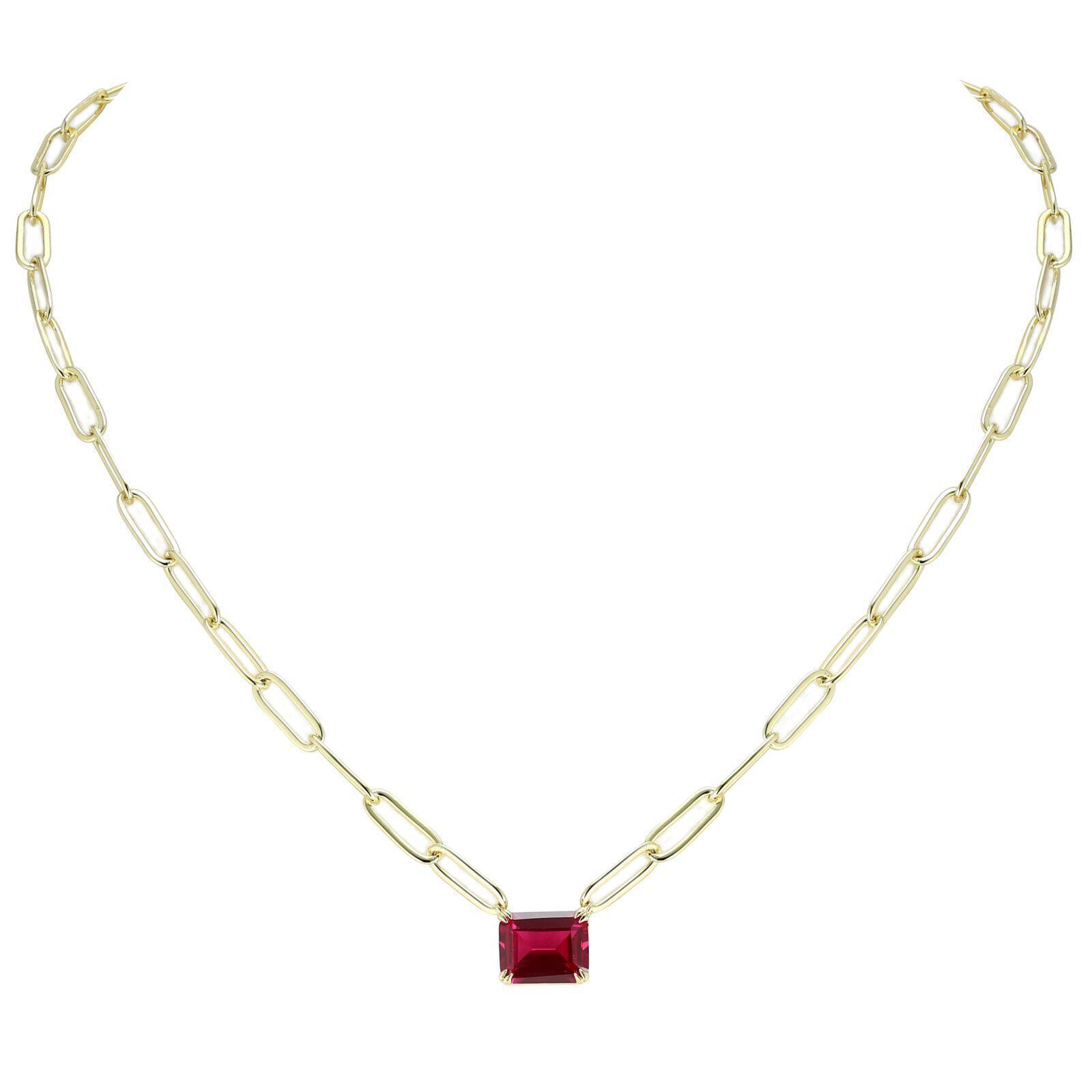 SCARLETT - Petite Solitaire Paperclip Necklace