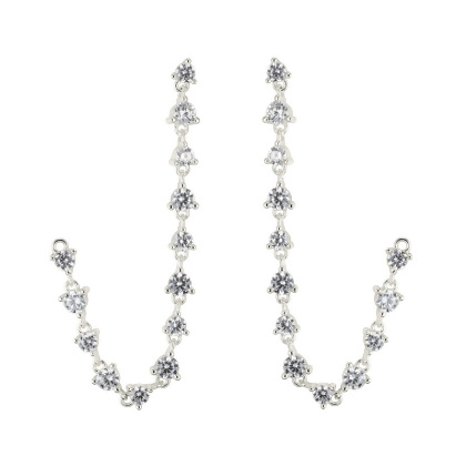 BISOUS - Prong Set Loop Earrings alternate image