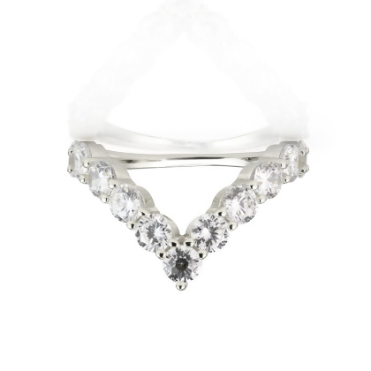 CHERI - V-Shaped Bezel Set Ring alternate image