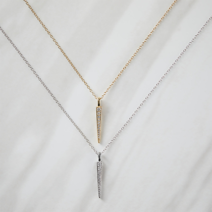 HEIDI - Pave Stick Necklace alternate image