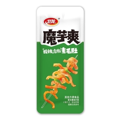 Wei Long Sour & Spicy Strip Snack 卫龙魔芋爽酸辣素毛肚 18g 