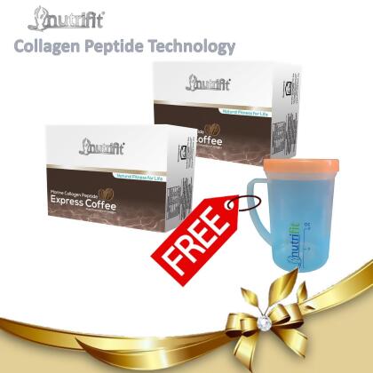 Nutrifit Marine Collagen Peptide Express Coffee (20g x 15 sachets) [2 Boxes] 