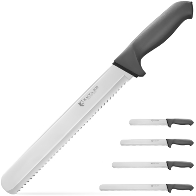 KUTLER Professional Bread Knife and Cake Slicer with Serrated Edge - Ultra-Sharp Stainless Steel Cutlery 