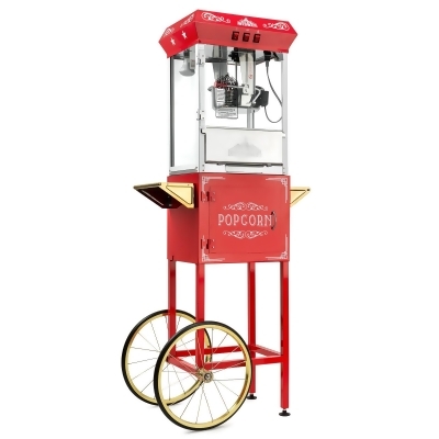 Olde Midway Vintage Style Popcorn Machine Maker Popper with Cart and 8-Ounce Kettle 