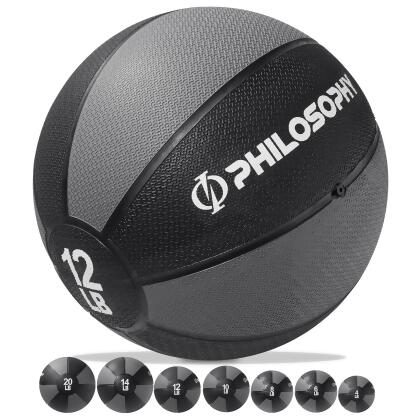 Philosophy Gym Medicine Ball - Weighted Fitness Non-Slip Ball 