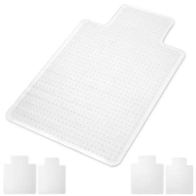 WorkOnIt Office Desk Chair Floor Mat with Lip, Clear 