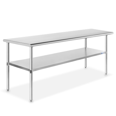 GRIDMANN Stainless Steel Work Table, NSF Commercial Kitchen Prep Table with Under Shelf for Restaurant and Home 