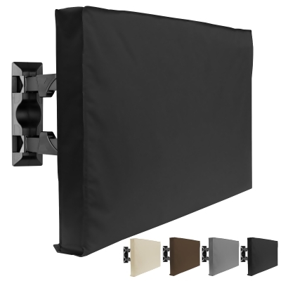 Mount Factory Outdoor TV Cover For Flat Screens - Slim Fit - Weatherproof Weather Dust Resistant Television Protector 