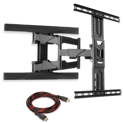 Mount Factory Heavy-Duty Full Motion TV Wall Mount - Articulating Swivel Bracket Fits Flat Screen Televisions from 42