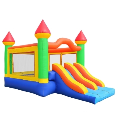 Inflatable HQ Commercial Grade Mega Double Slide Castle Bounce House 100% PVC and Blower 
