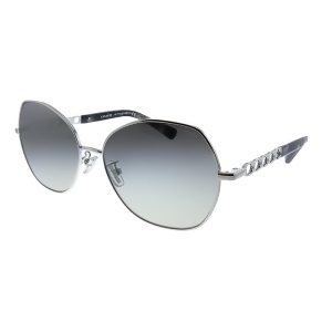 UPC 725125125413 product image for Coach L1130 Hc 7112 900111 Silver Metal Butterfly Sunglasses Grey Gradient Lens  | upcitemdb.com