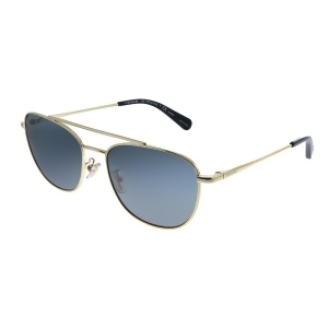 UPC 725125084406 product image for Coach L1110 Hc 7107 9005T3 Rose Gold Metal Rectangle Sunglasses Grey Polarized L | upcitemdb.com