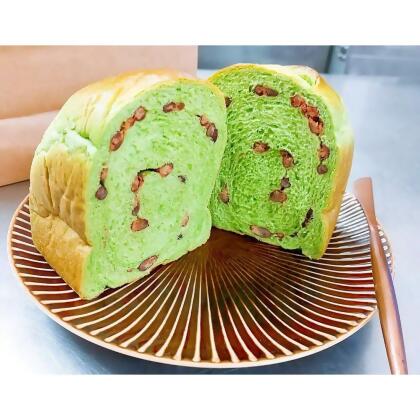 抹茶紅豆生吐司 