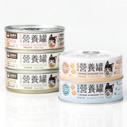 24入-汪喵星球98%鮮肉無膠幼母貓營養主食罐 80g-固定綜合1箱(雞+鱸魚+鮭魚+鹿各6)