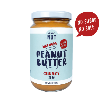 CaveNut Chunky Zero Peanut Butter, 380g 