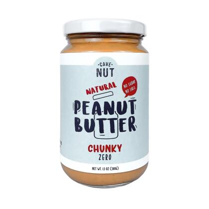 CaveNut Chunky Zero Peanut Butter 380g 