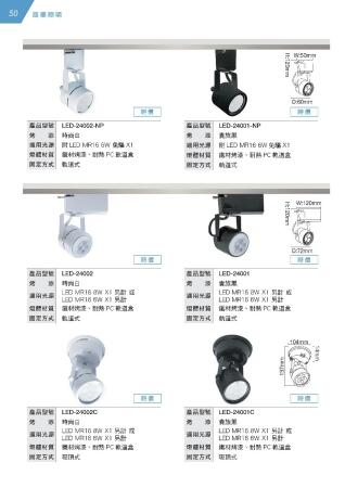 LED MR16軌道燈系列 D50 