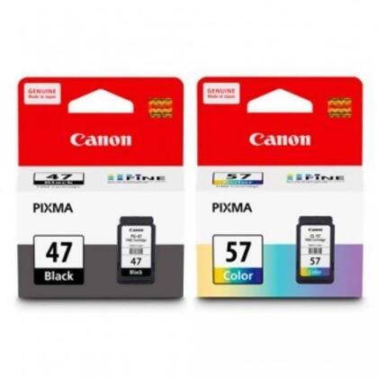 ORIGINAL Cartridge Canon Pixma E470 E410 E460 E400 E480/47 Black/57 Color 