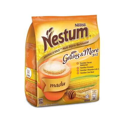Nestle Nestum Grains & More 3 in 1 Honey (28gx15s) 