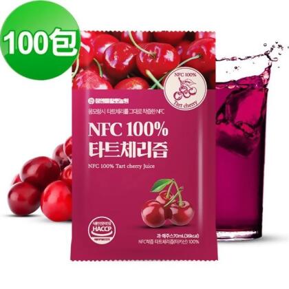 韓國HT農場｜NFC原汁100%酸櫻桃汁(100包/盒), 