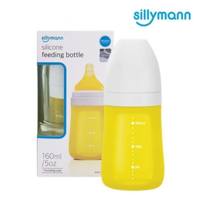 【金石堂】韓國sillymann100鉑金矽膠奶瓶首爾黃160ML 