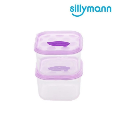【金石堂】韓國sillymann100鉑金副食品保鮮盒紫180ml2入裝矽膠 