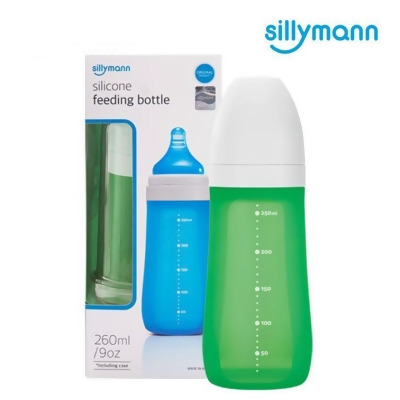 【金石堂】韓國sillymann100鉑金矽膠奶瓶260ML波士頓綠 