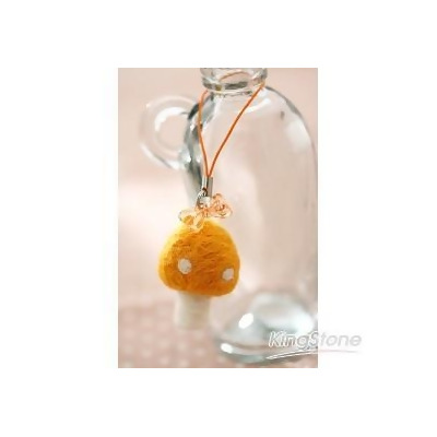 【金石堂】橘色幸福小蘑菇吊飾 