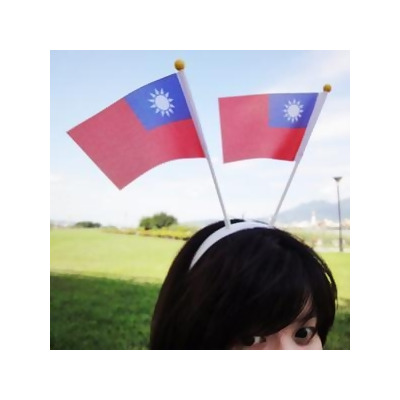 【金石堂】國旗商品創意館國旗髮箍白頭戴式旗幟Taiwan台灣中華民國 