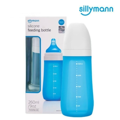 【金石堂】韓國sillymann100鉑金矽膠奶瓶260ML米蘭藍 
