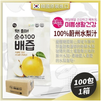 【金石堂】韓國MIPPEUM美好生活100蔚州水梨汁90mlx100包 
