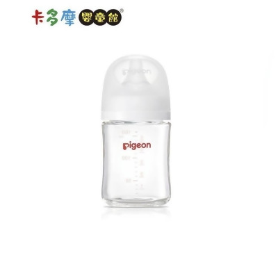 【金石堂】Pigeon貝親第三代母乳實感玻璃奶瓶160ml純淨白卡多摩 