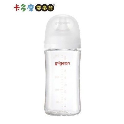 【金石堂】Pigeon貝親第三代母乳實感玻璃奶瓶240ml純淨白卡多摩 