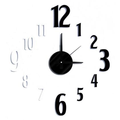 Modern Home Self Adhesive DIY 3D Wall Clock - Jackson 