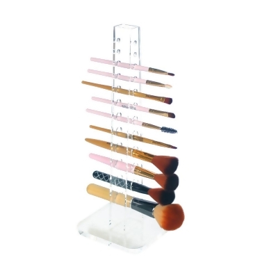 OnDisplay Acrylic Cosmetic Brush Organization Tower - Handmade Clear Acrylic Makeup Pencil/Brush Organizer for Vanity/Bath 