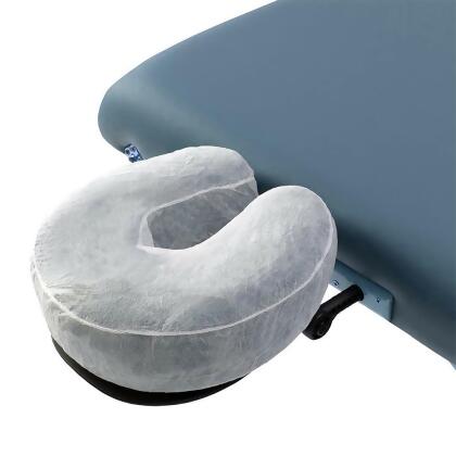Royal Massage Set of 50 Disposable Fitted Face Cradle Covers - Massage Table Headrest Sheet with Non-Stick Elastic Grip 
