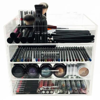 OnDisplay 4 Tier Acrylic Cosmetic/Makeup Organizer alternate image