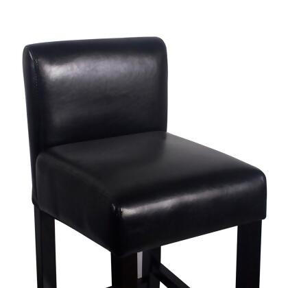 Brooklyn Contemporary Wood/Faux Leather Barstool - 32" Bar Height Stool for Kitchen/Bar/Man Cave alternate image